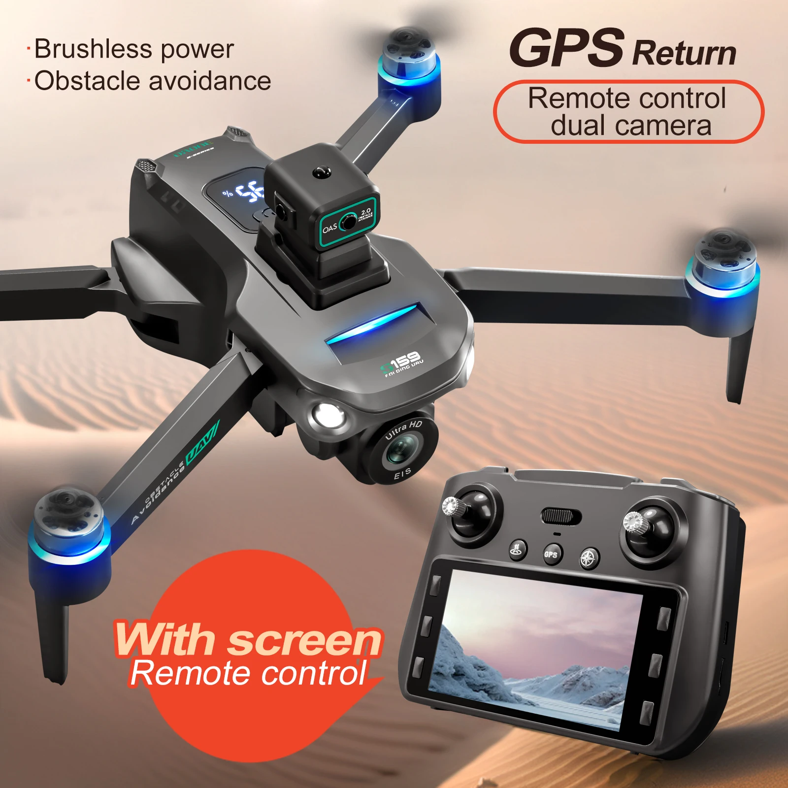 Drone Rc Gps S159 - Drone GPS professionale S159 con controllo