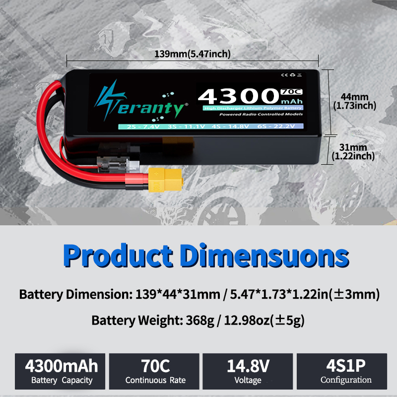 Batteria Lipo TERANTY 4S 4300m - Drone Rc recensione e prezzo